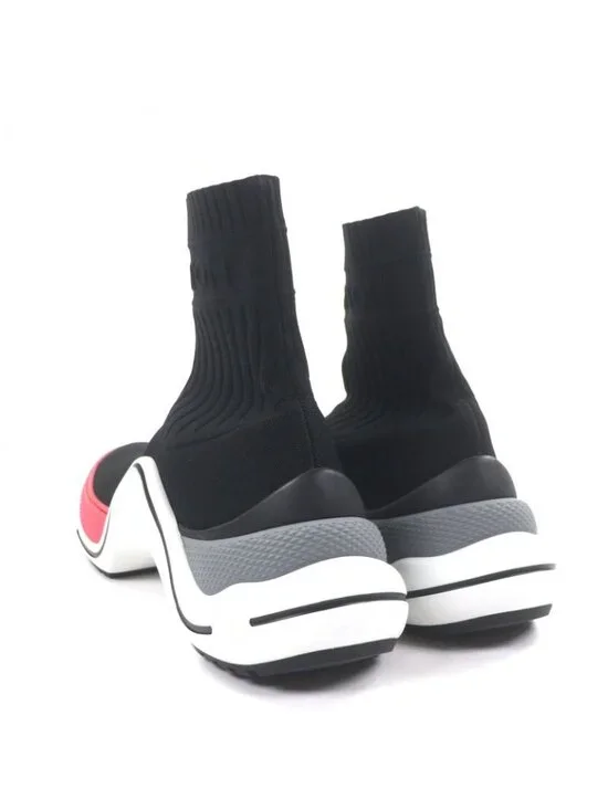 Louis Vuitton Arclight Line Fabric Rib Knit Socks Sneakers Black 41 - Picture 3 of 11